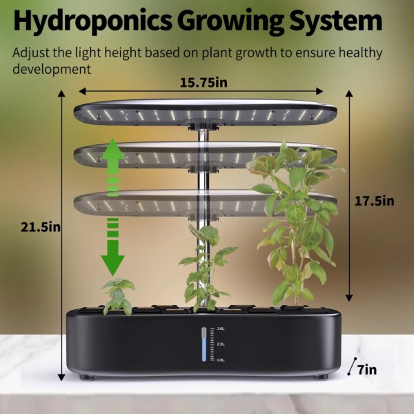 Indoor Garden Hydroponics Growing System Full Spectrum LED Plant Grow Light Smart Autopot Timer Cultivation Growbox For Home - Image 5