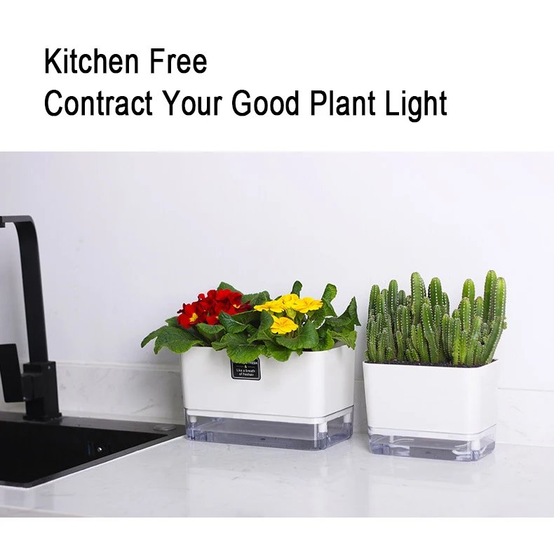 New Self Watering Plant Pot Magnetic Plastic Self-absorbent Cotton Rope Flowerpot For Double-deck Lazy Plant Pot Garden Supplies