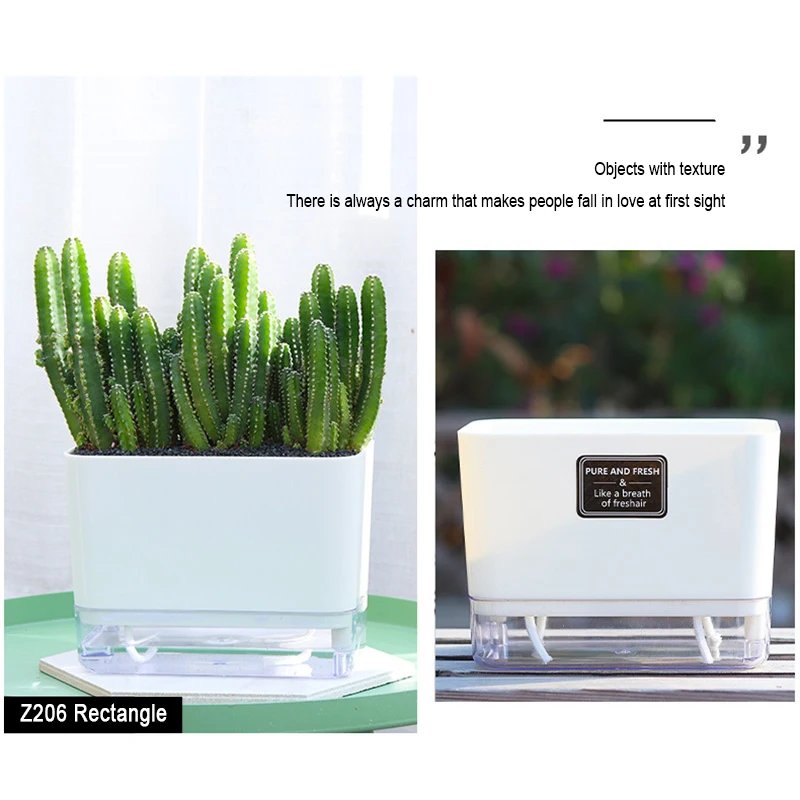 New Self Watering Plant Pot Magnetic Plastic Self-absorbent Cotton Rope Flowerpot For Double-deck Lazy Plant Pot Garden Supplies