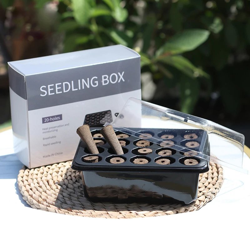 Fruit and Vegetable Seedling Pot Set 20 Hole Seedling Box+Intelligent Fill Light Seedling Tray New Gardening Planting Supplies