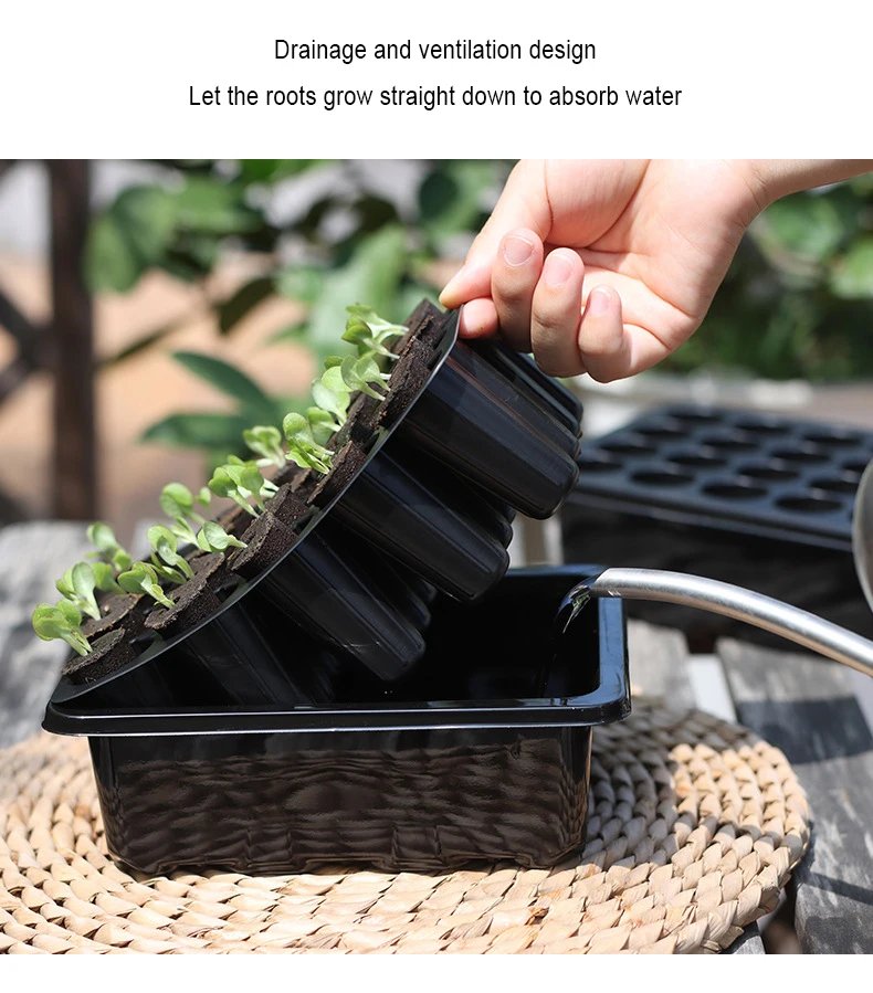 Fruit and Vegetable Seedling Pot Set 20 Hole Seedling Box+Intelligent Fill Light Seedling Tray New Gardening Planting Supplies