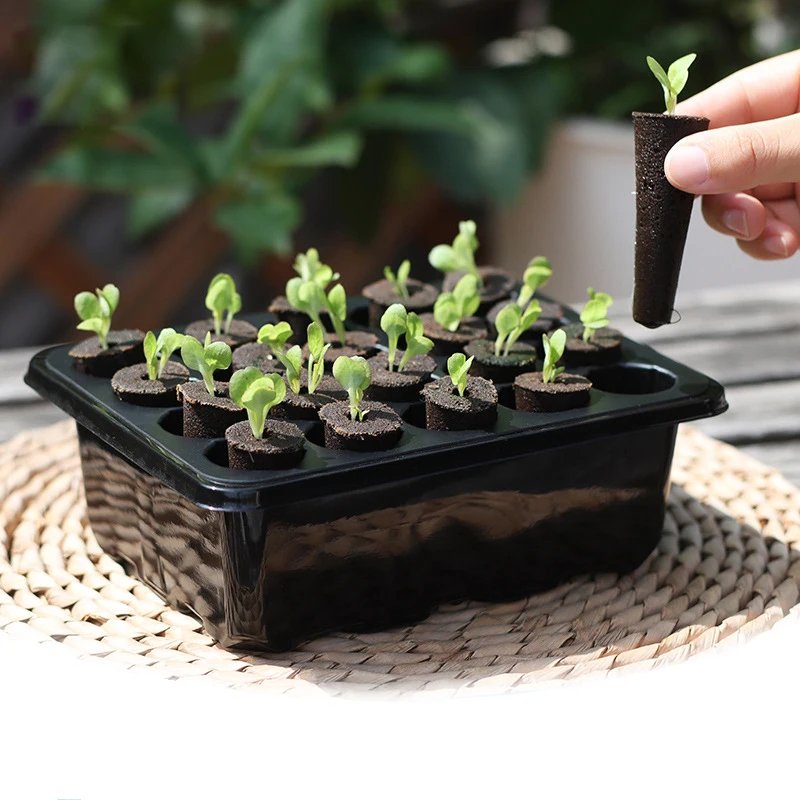 Fruit and Vegetable Seedling Pot Set 20 Hole Seedling Box+Intelligent Fill Light Seedling Tray New Gardening Planting Supplies