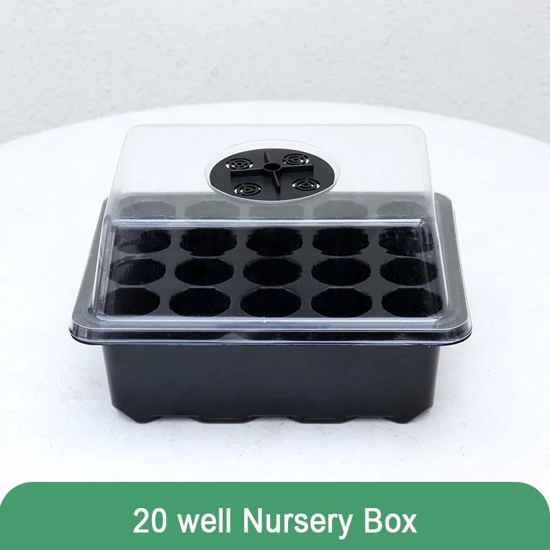 Fruit and Vegetable Seedling Pot Set 20 Hole Seedling Box+Intelligent Fill Light Seedling Tray New Gardening Planting Supplies