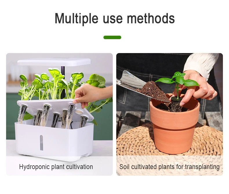 Fruit and Vegetable Seedling Pot Set 20 Hole Seedling Box+Intelligent Fill Light Seedling Tray New Gardening Planting Supplies