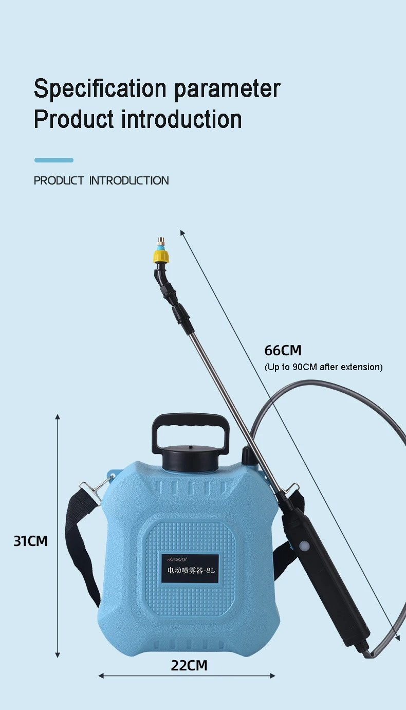 Portable Multi-purpose High Pressure Disinfection Spraying Machine Ultra Long Endurance Electric Sprayer for Farms Orchard 5L/8L