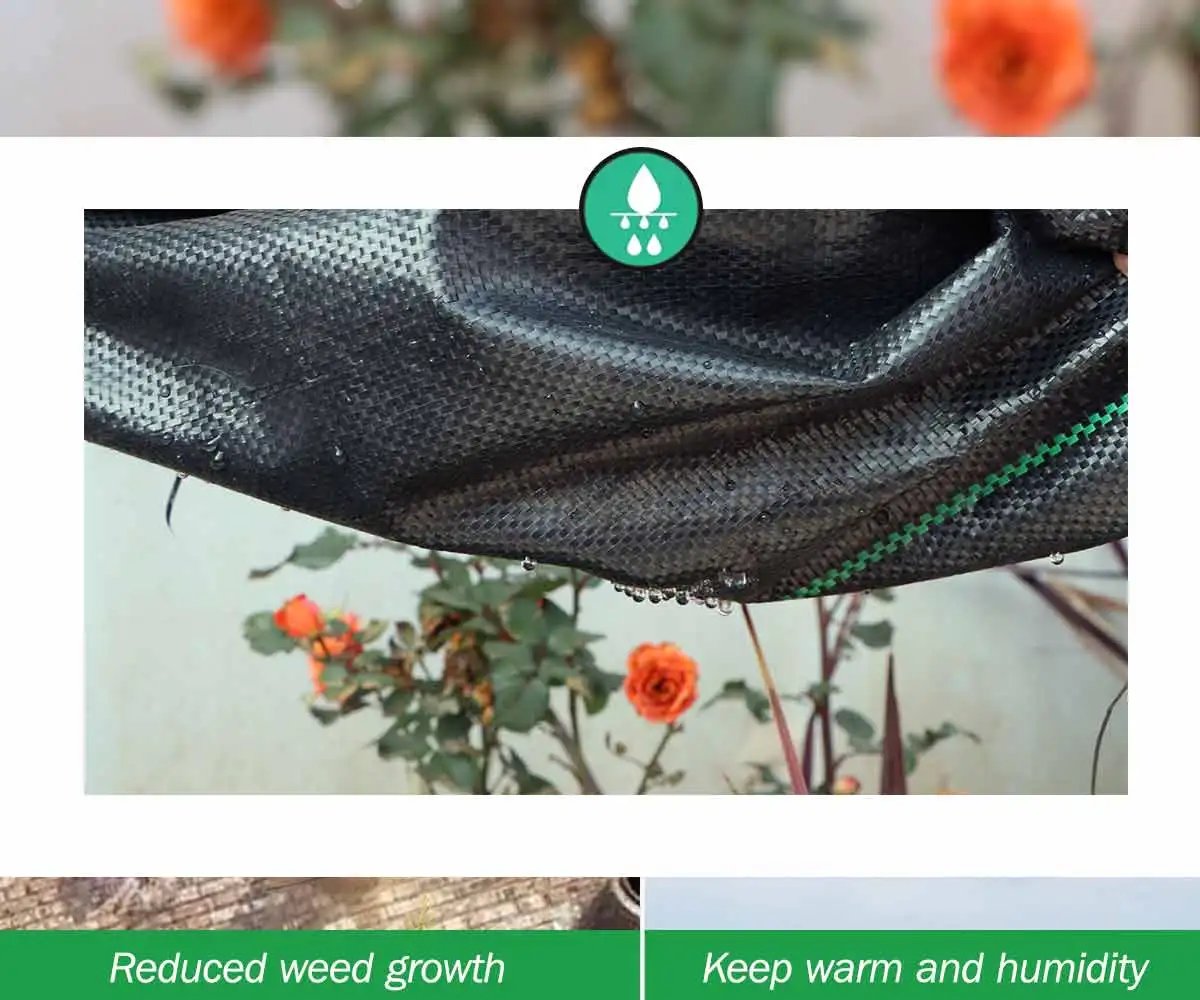 Agricultural Anti Grass Cloth PP Garden Weed Barrier Fabric Permeable Anti-Weed Ground Covers Geotextile Greenhouse Weeding Mat