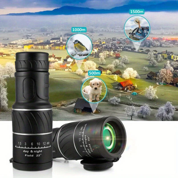 16x52 HD Portable Green Film Monocular Telescope,For Birdwatching Hiking Concert Photography Powerful Long Range Spyglass - Image 6