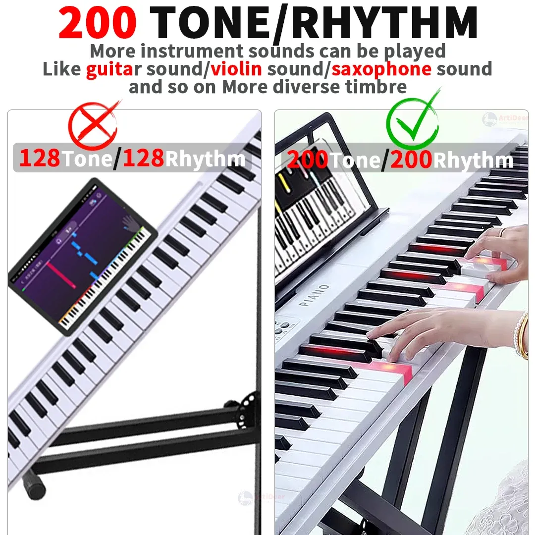 New Folding Piano 88 Keys Midi Musical Keyboard Professional Children's Music Instruments Adult Electronic Portable Synthesizer - Image 5