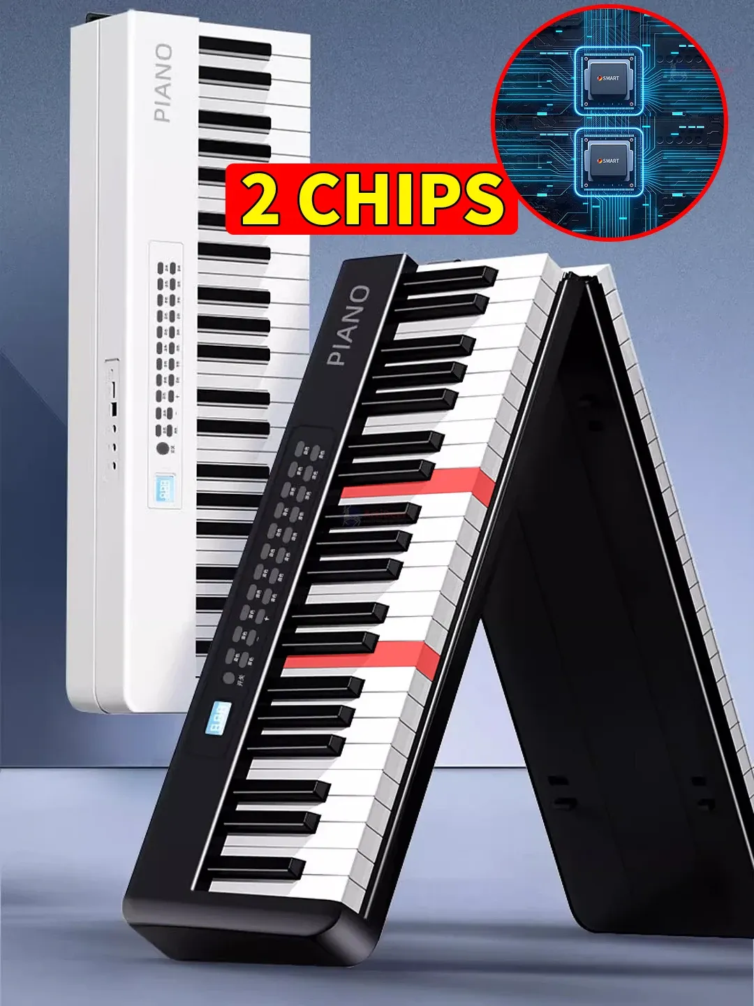New Folding Piano 88 Keys Midi Musical Keyboard Professional Children's Music Instruments Adult Electronic Portable Synthesizer
