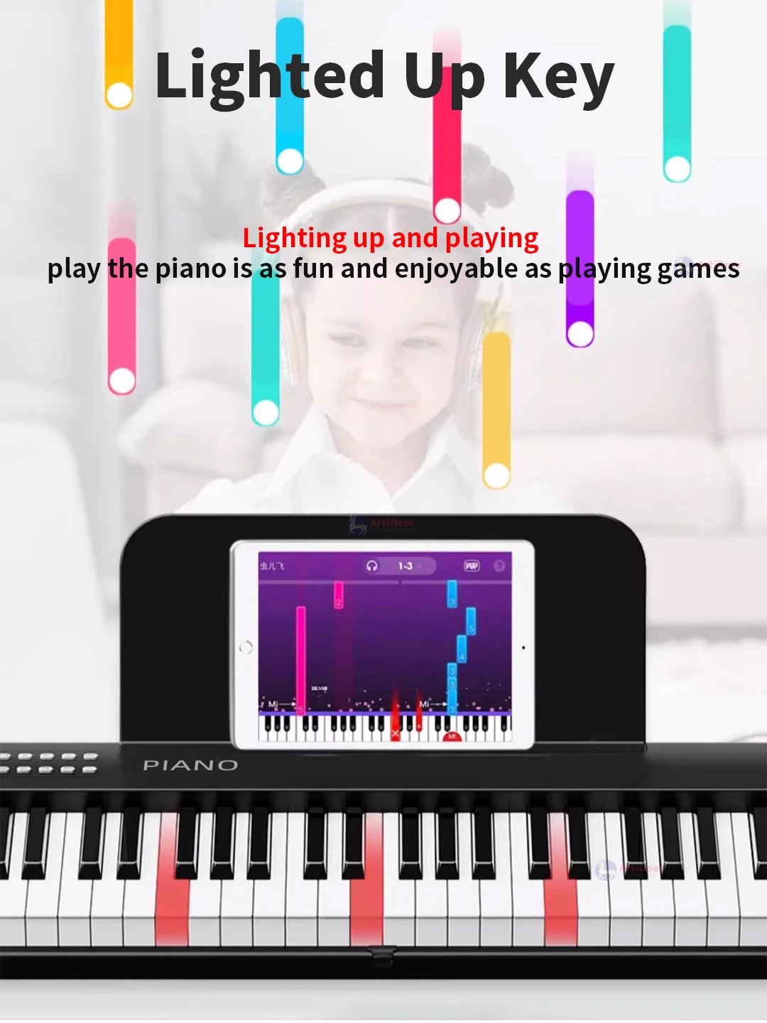 New Folding Piano 88 Keys Midi Musical Keyboard Professional Children's Music Instruments Adult Electronic Portable Synthesizer