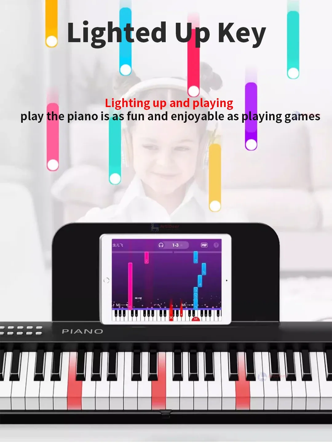 New Folding Piano 88 Keys Midi Musical Keyboard Professional Children's Music Instruments Adult Electronic Portable Synthesizer