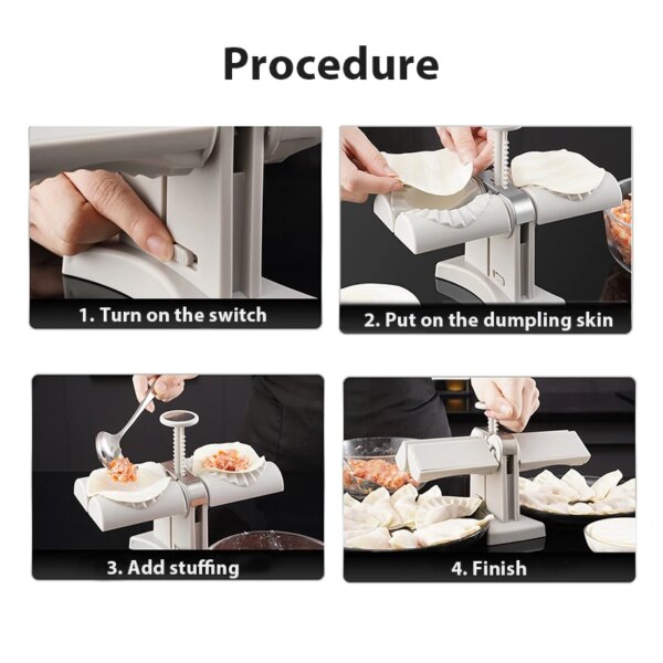 DIY Automatic Dumpling Machine Double Head Press Mold Empanadas Ravioli Mould Kitchen Gadget Accessories - Image 4