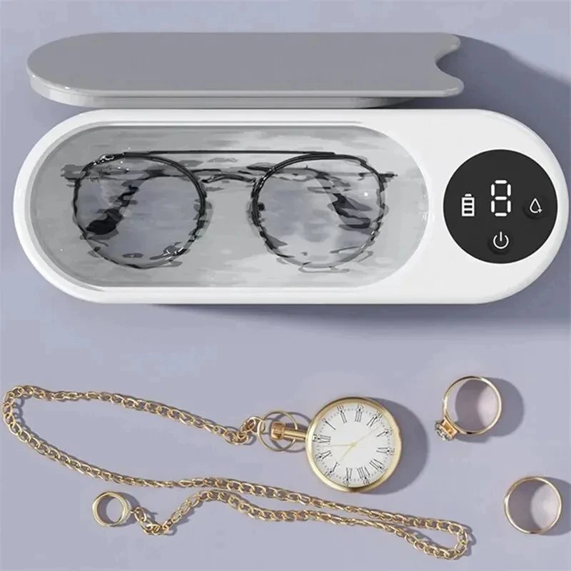 XIAOMI MIJIA Ultrasonic Cleaner Portable Household Cleaning Machine Jewelry Cleaner Machine Ring Eye Glasse Makeup Brush 450ml