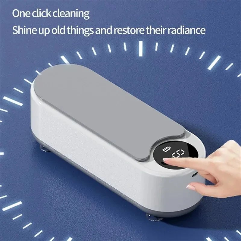XIAOMI MIJIA Ultrasonic Cleaner Portable Household Cleaning Machine Jewelry Cleaner Machine Ring Eye Glasse Makeup Brush 450ml