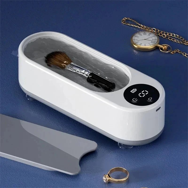 XIAOMI MIJIA Ultrasonic Cleaner Portable Household Cleaning Machine Jewelry Cleaner Machine Ring Eye Glasse Makeup Brush 450ml
