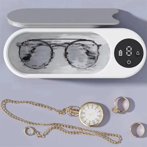 XIAOMI MIJIA Ultrasonic Cleaner Portable Household Cleaning Machine Jewelry Cleaner Machine Ring Eye Glasse Makeup Brush 450ml - Image 6