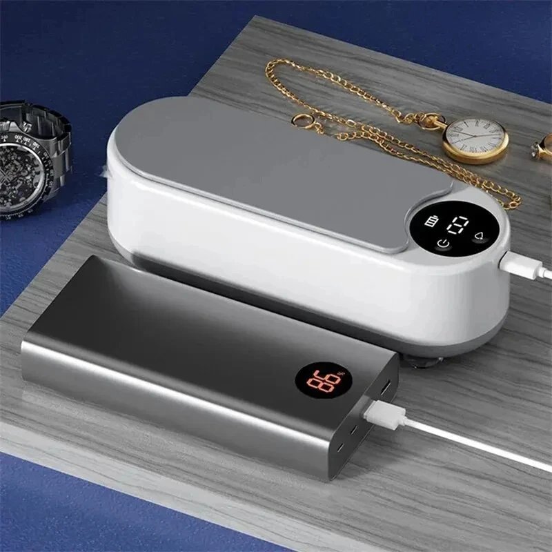 XIAOMI MIJIA Ultrasonic Cleaner Portable Household Cleaning Machine Jewelry Cleaner Machine Ring Eye Glasse Makeup Brush 450ml