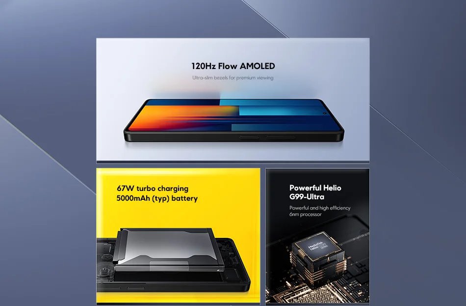 POCO M6 Pro Global Version Helio G99 Ultra 120Hz Flow AMOLED 64MP Triple Camera with OIS 67W turbo charging