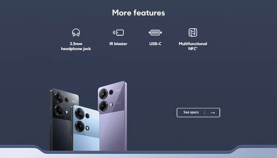 POCO M6 Pro Global Version Helio G99 Ultra 120Hz Flow AMOLED 64MP Triple Camera with OIS 67W turbo charging