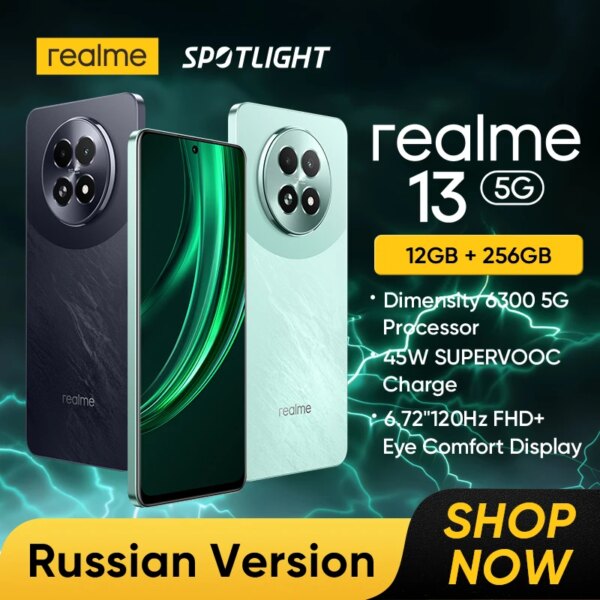 [World Premiere] realme 13 5G Smartphone Dimensity 6300 Chipset 50MP OIS Camera 120Hz Display 45W Charge 5000mAh Battery GT Mode