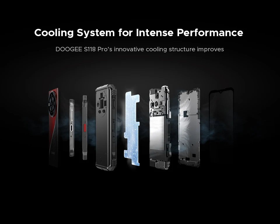 World Premiere DOOGEE S118 Pro 5G Rugged Phone 6.6'' FHD 120Hz 8GB RAM 512GB ROM 10800mAh Battery Android 14 Cell Phone With NFC
