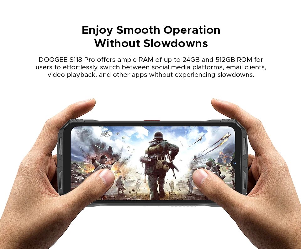 World Premiere DOOGEE S118 Pro 5G Rugged Phone 6.6'' FHD 120Hz 8GB RAM 512GB ROM 10800mAh Battery Android 14 Cell Phone With NFC
