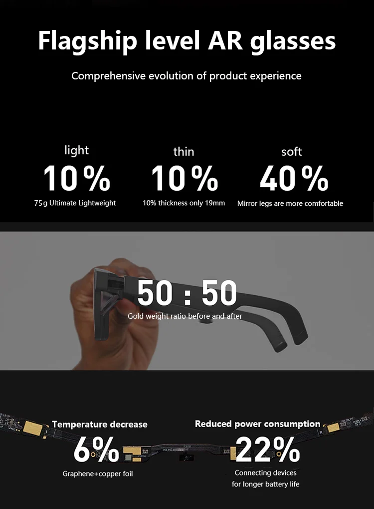 XREAL Nreal Air 2 Pro Smart AR Glasses HD 130 Inch Large Screen 1080p View Portable Private Cinema NOT VR Glasses