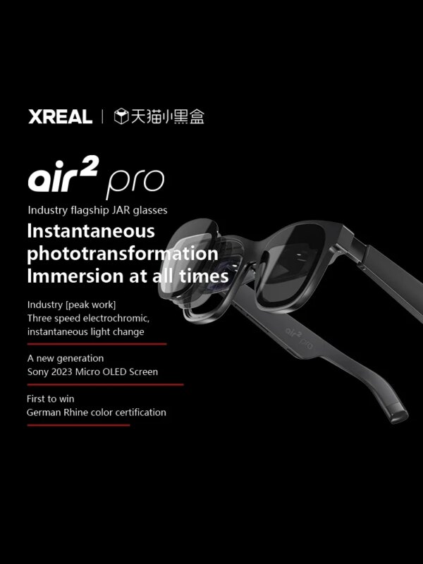 XREAL Nreal Air 2 Pro Smart AR Glasses HD 130 Inch Large Screen 1080p View Portable Private Cinema NOT VR Glasses - Image 2