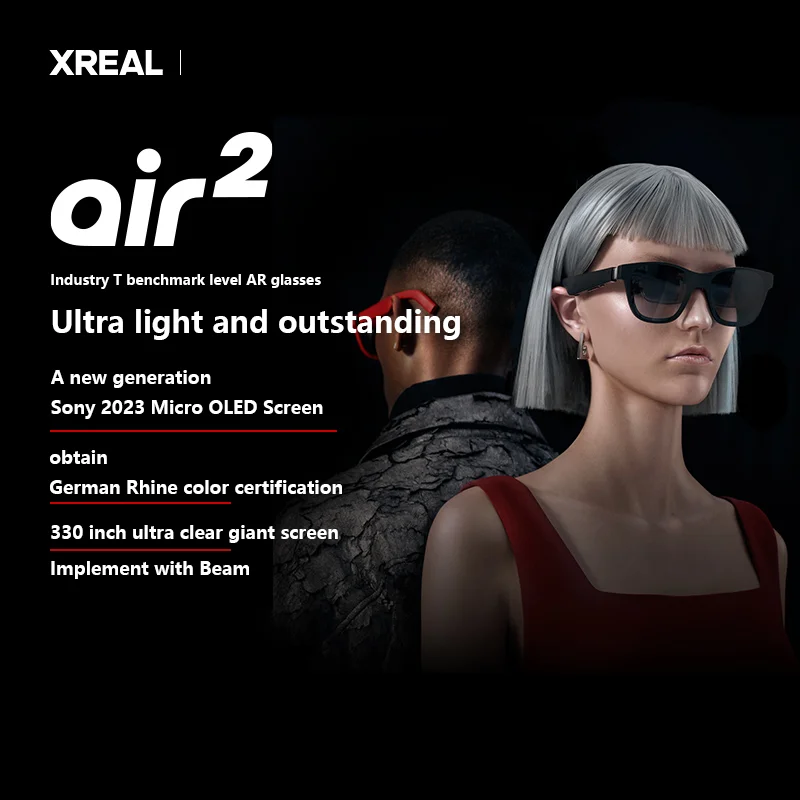 XREAL Nreal Air 2 Pro Smart AR Glasses HD 130 Inch Large Screen 1080p View Portable Private Cinema NOT VR Glasses