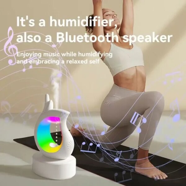 Portable Bluetooth Speaker, Anti Gravity Air Humidifier, Atmospheric Night Light, Heavy Bass, Bedroom Ambient Light, Musiclayer - Image 5