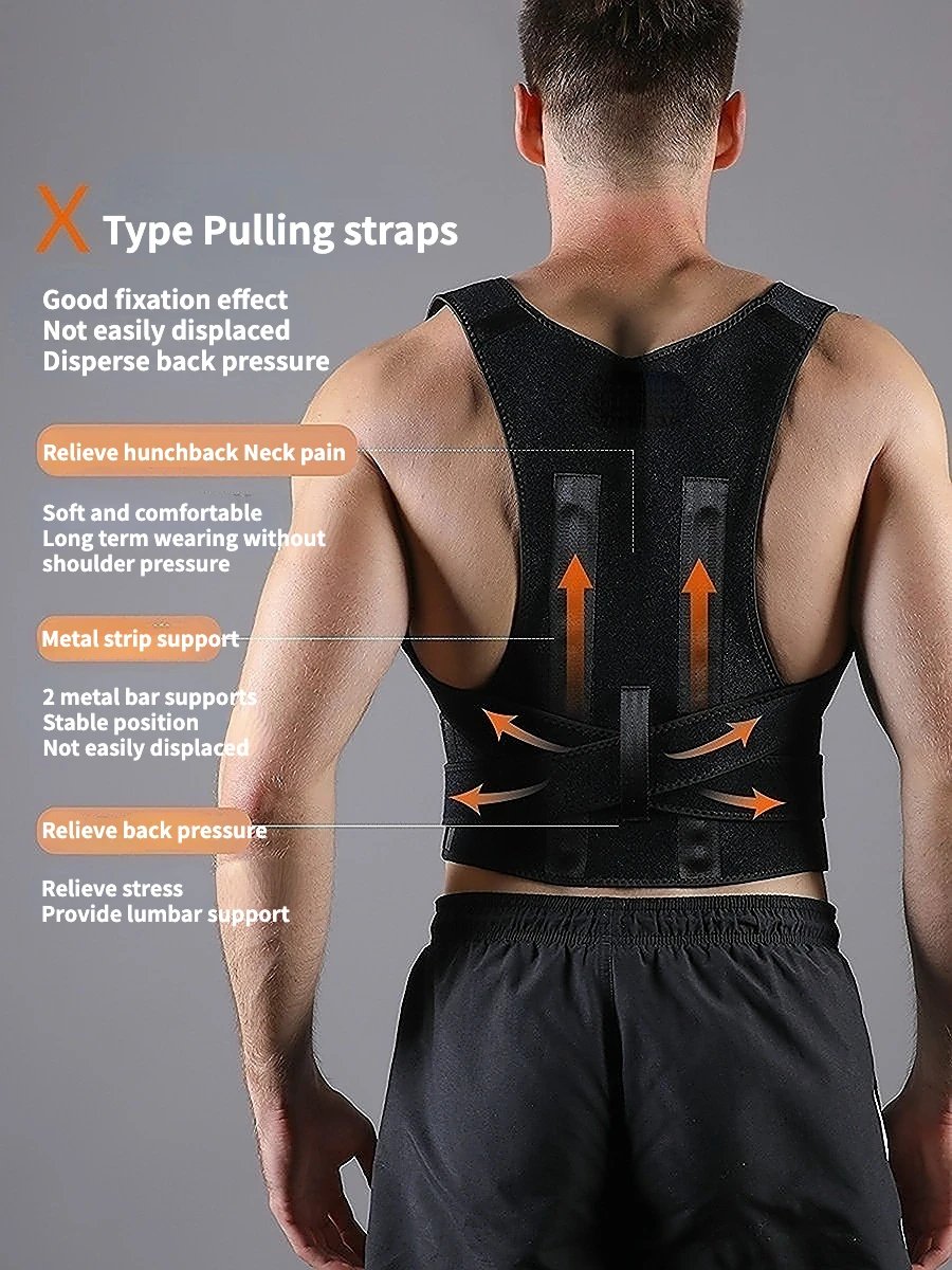 New Upper Back Posture Corrector Posture Clavicle Support Corrector Back Straight Shoulders Brace Strap Correctpor