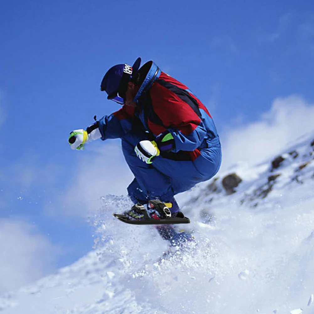 Mini Short Ski Skates Short Mini Skating Ski Shoes Portable Short Shoe Snowblades for Winter Outdoor Sports Mini Short Ski Skates Short Mini Skating Ski Shoes Portable Short Shoe Snowblades for Winter Outdoor Sports