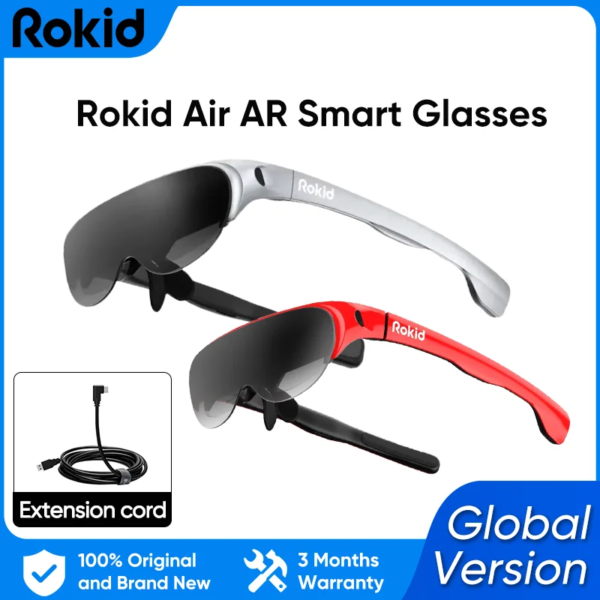 New Rokid Air 3D AR Glasses Foldable VR Smart Glasses 120" Screen 1080P OLED Dual Display 43°FoV 55PPD Home Game Viewing Device