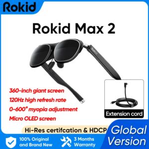 Rokid Max 2 AR Glasses 120Hz Micro-OLED screen YodaOS-Master space operating system supports myopia adjustment and voice call