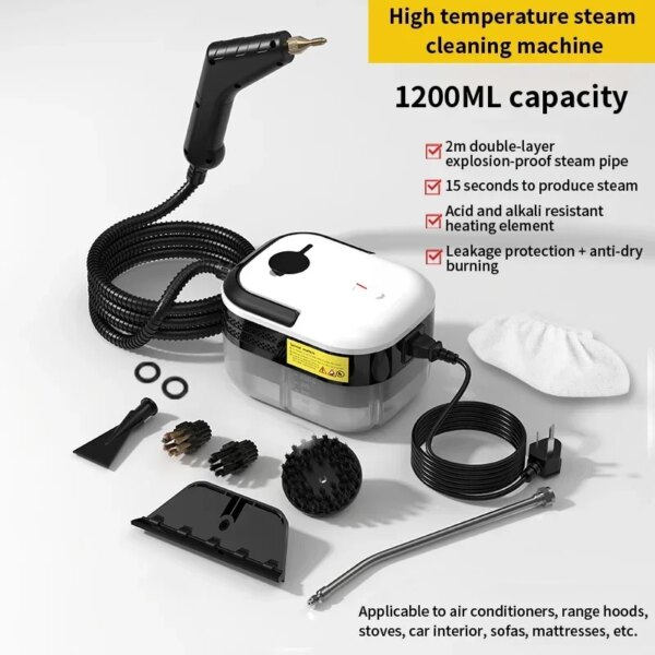 Steam Cleaner Temperature Sterilization Air Conditioning Kitchen Hood Home/Car Steaming Cleaner 110V US Plug /220V EU Plug - Image 6