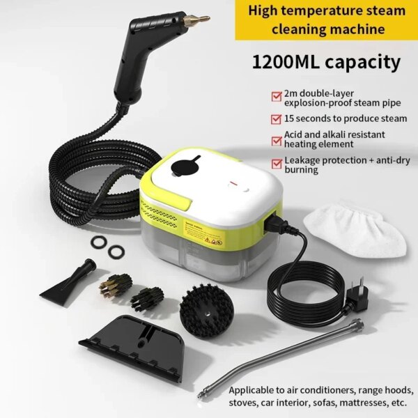 Steam Cleaner Temperature Sterilization Air Conditioning Kitchen Hood Home/Car Steaming Cleaner 110V US Plug /220V EU Plug - Image 2