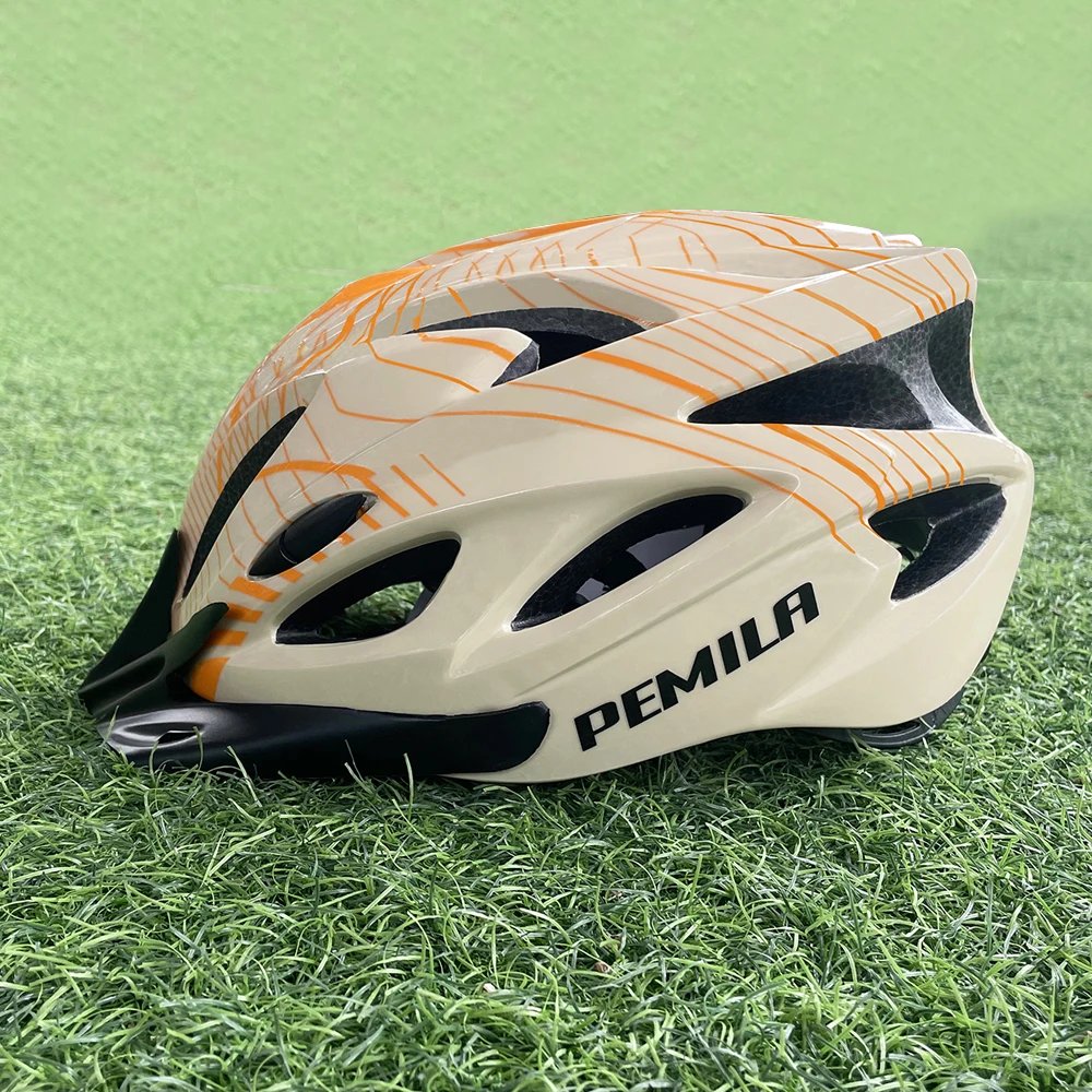 PEMILA 2024 New Ultralight Cycling Helmet Cycling Safety Cap MTB Bicycle Helmet For Women Men Racing Equipment Bike Helmet Visor