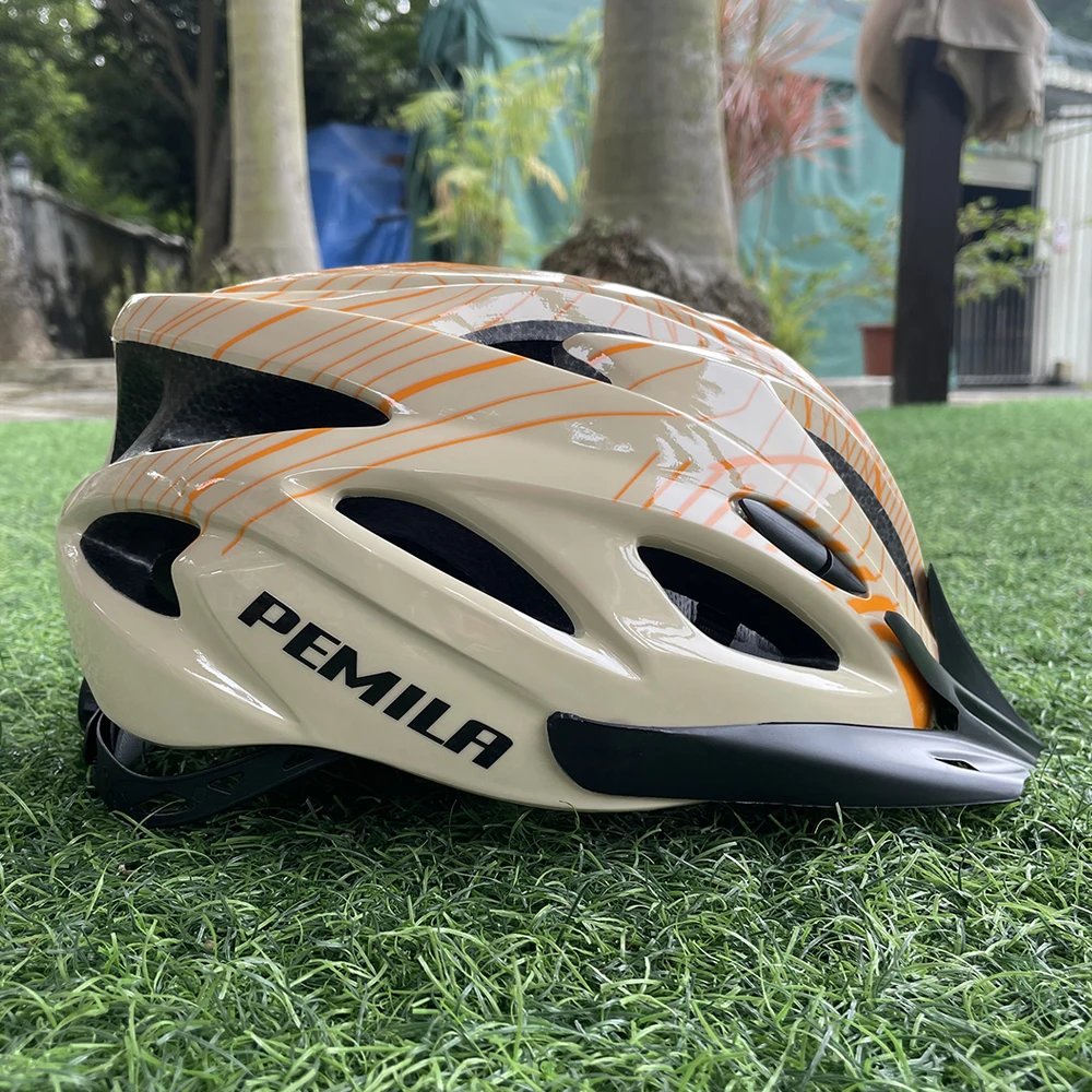 PEMILA 2024 New Ultralight Cycling Helmet Cycling Safety Cap MTB Bicycle Helmet For Women Men Racing Equipment Bike Helmet Visor