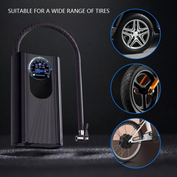 12V Electric Air Compressor Quick Inflating Portable Tyre Inflator Cigarette Lighter Electronic Inflatable Pump for Car Auto