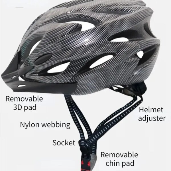 Unisex Adult Bicycle Helmet Road Mountain Bike Helmets Adjustable Ultralight bike safety helmet EPS Material Cycling Equipment - Image 3