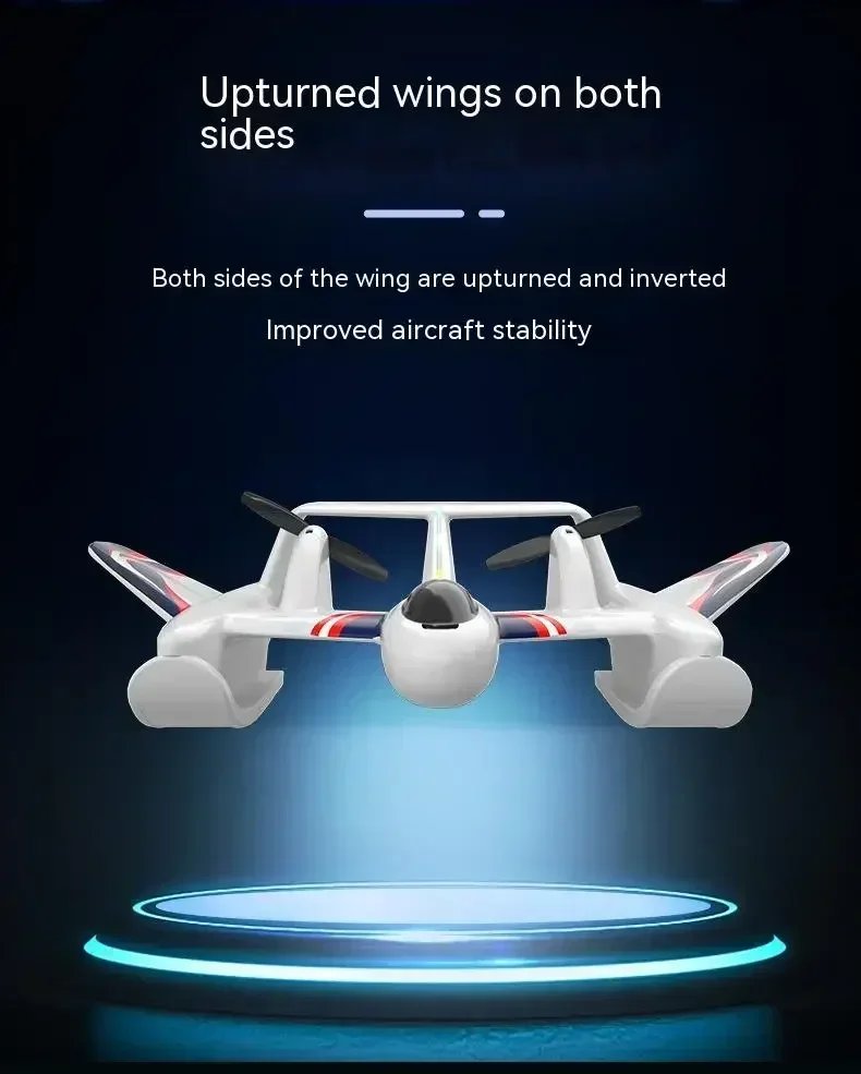Amphibious YF-350 Waterproof 2.4G Radio EPP Foam Fixed-Wing Glider Aircraft RC Plane with LED Lights Plane Toys
