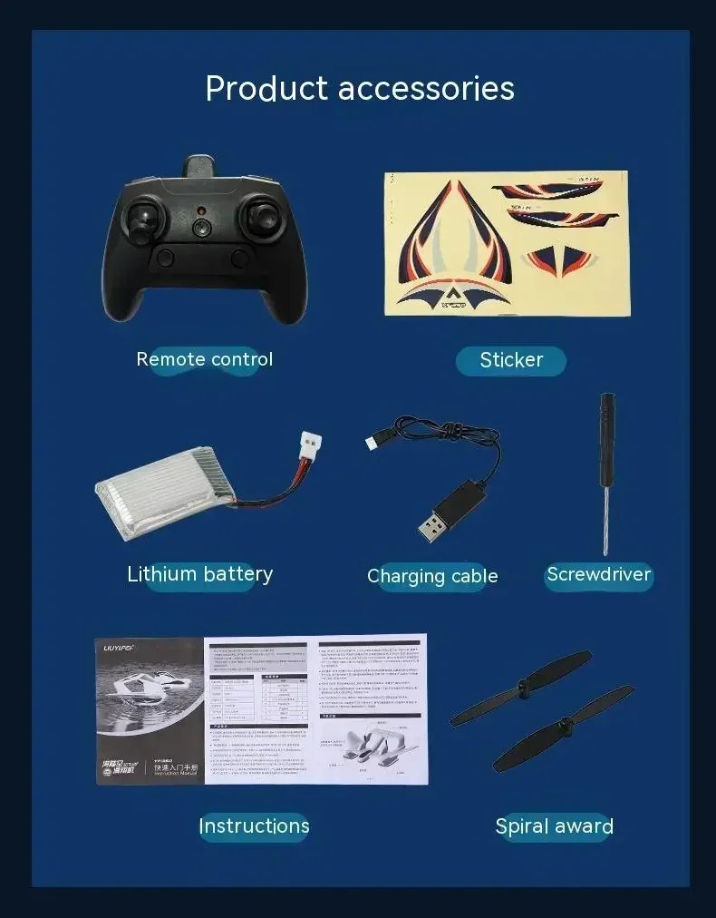 Amphibious YF-350 Waterproof 2.4G Radio EPP Foam Fixed-Wing Glider Aircraft RC Plane with LED Lights Plane Toys