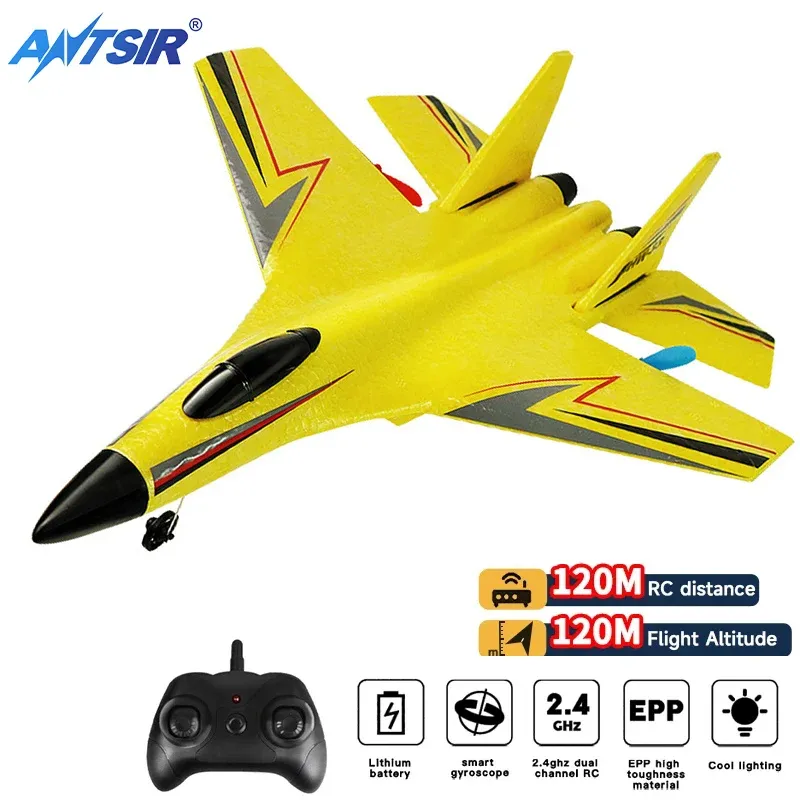 RC Plane HW33 2.4G Glider With LED Lights  Remote Control Aircraft Flying Model Airplane EPP Foam RC Toys For Children Gifts