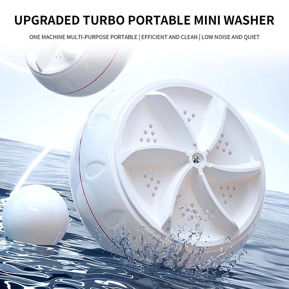 Portable Washing Machine for Sink,Turbine Washing Machine with USB,Suitable for Home, Business,Travel,College Room,RV,  (White)