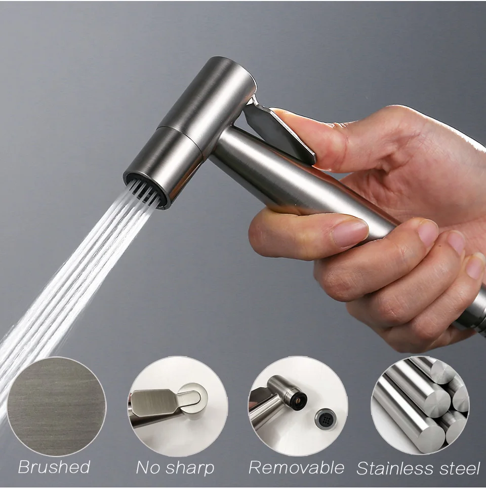 Handheld bidet sprayer set for toilet Stainless Steel Hand Bidet faucet for Bathroom hand sprayer shower head self cleaning Handheld bidet sprayer set for toilet Stainless Steel Hand Bidet faucet for Bathroom hand sprayer shower head self cleaning