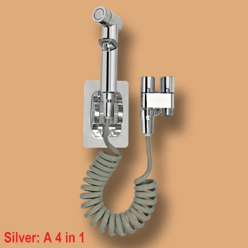 Bidet toilet sprayer set spray water bathroom handheld bidet sprayer toilet shower double outlet angle valve toilet accessories