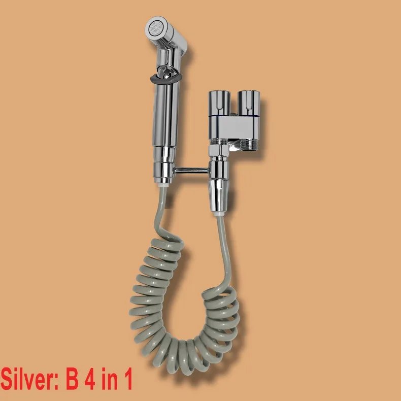 Bidet toilet sprayer set spray water bathroom handheld bidet sprayer toilet shower double outlet angle valve toilet accessories