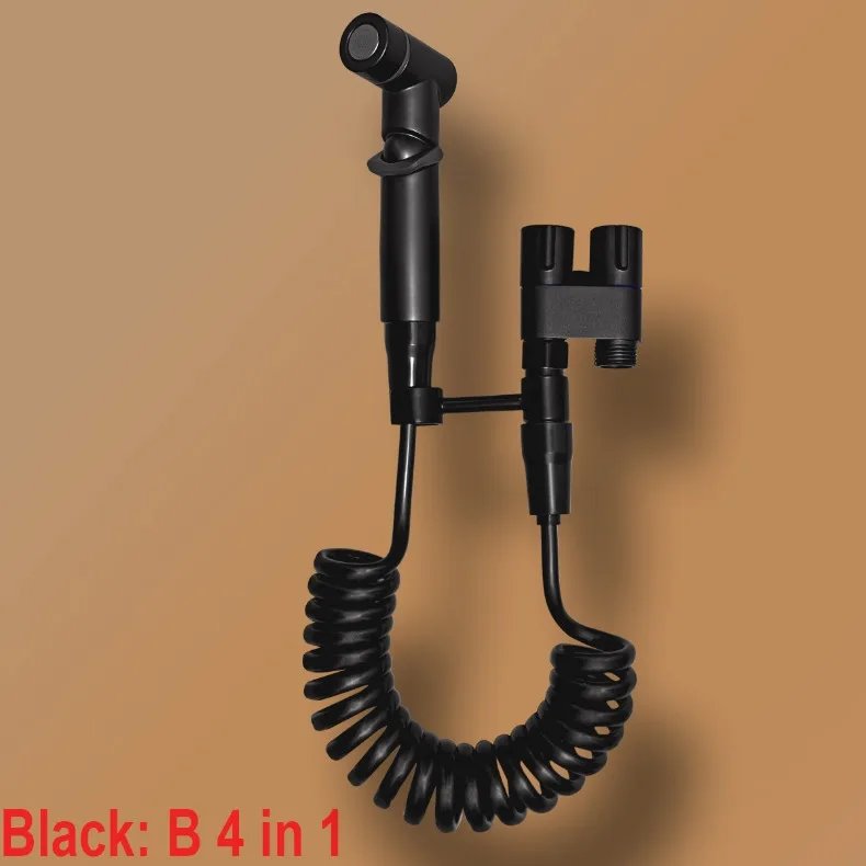Bidet toilet sprayer set spray water bathroom handheld bidet sprayer toilet shower double outlet angle valve toilet accessories