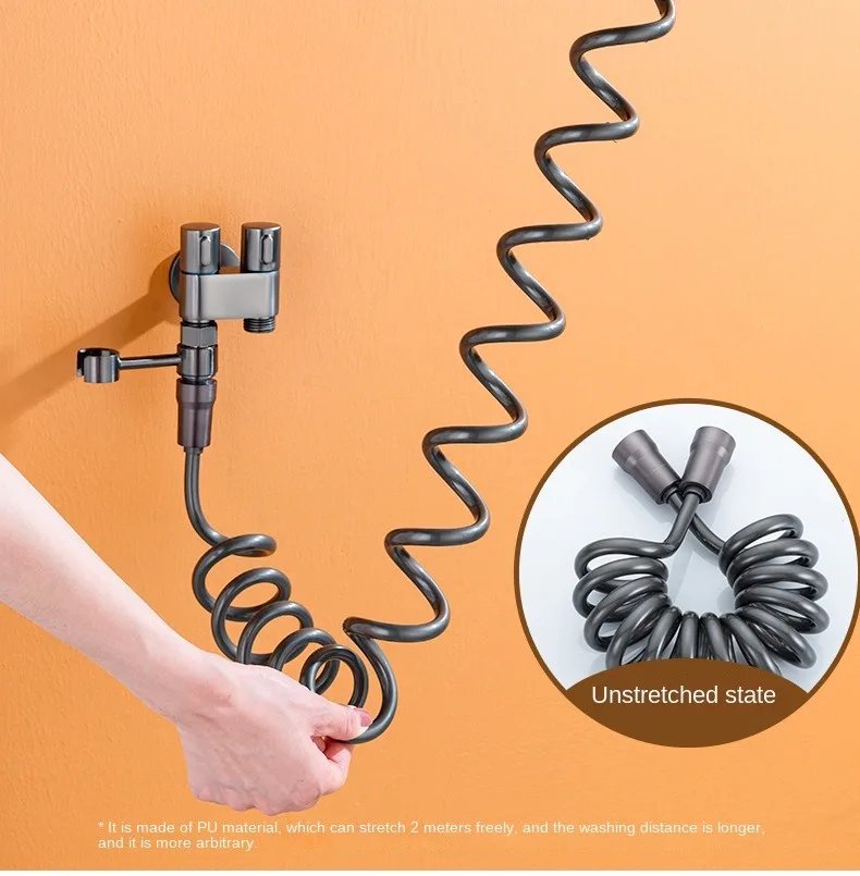 Bidet toilet sprayer set spray water bathroom handheld bidet sprayer toilet shower double outlet angle valve toilet accessories