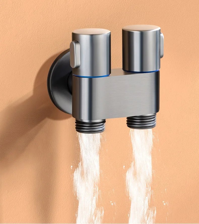Bidet toilet sprayer set spray water bathroom handheld bidet sprayer toilet shower double outlet angle valve toilet accessories